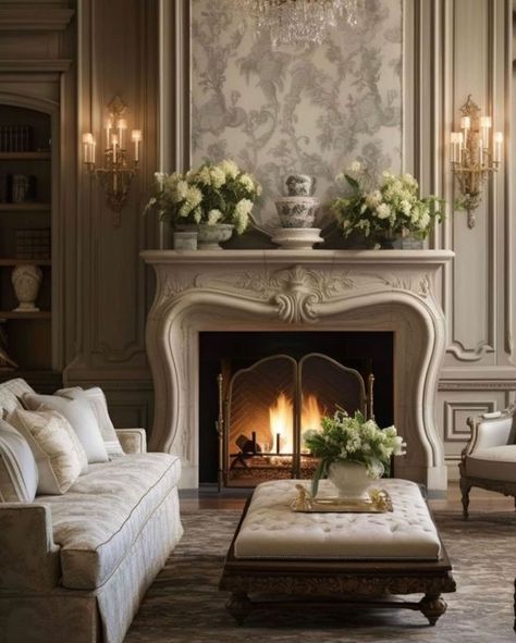 Maximalist Decor Living Room, Victorian Living Room Ideas, Living Room Maximalist, Rococo Interior, Country Fireplace, Elegant Living Room Decor, Maximalist Interior, Rude People, French Country Living Room