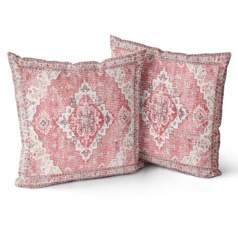 Pink Boho Throw Pillows, Pink Couch Pillows, Boho Couch Pillows, Garden Couch, Throw Pillows Boho, Retro Throw Pillows, Boho Throw Pillow, Throw Pillows Bedroom, Retro Pillows