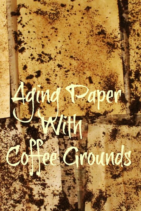 Aging Paper, Kraf Kertas, Uses For Coffee Grounds, How To Age Paper, Vintage Junk Journal, Antique Paper, Handmade Books, Halloween Paper, Mix Media