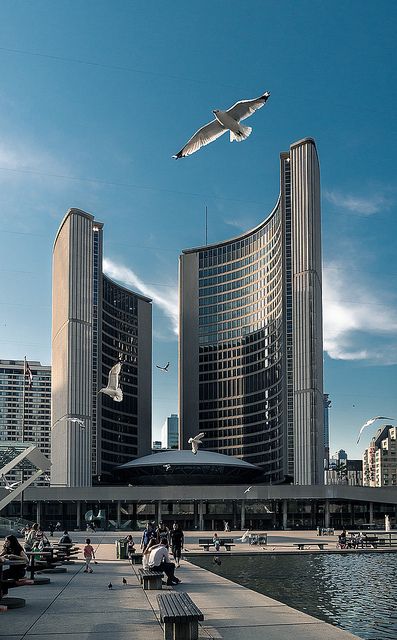 Toronto City Hall, Toronto Pictures, Hospital Architecture, Canada City, Toronto City, Moving Images, Skyscraper Architecture, Travel Globe, Toronto Ontario Canada