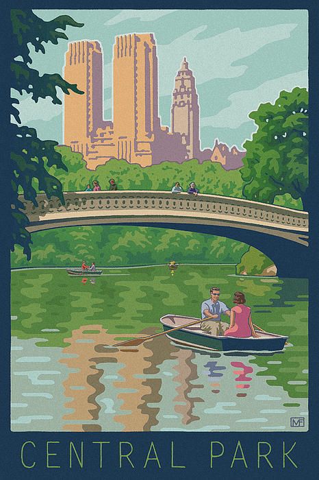 Wpa Posters, Retro Travel Poster, Park Art, All Poster, Vintage Travel Posters, Vintage Travel, Central Park, Retro Poster, New Yorker