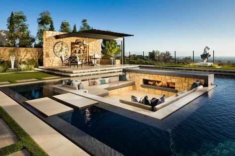 Swimming Pool Ideas, Toll Brothers, Dream Pools, Backyard Living, Pool Bar, Outdoor Inspirations, Pool Ideas, Indoor Outdoor Living, Pool Designs