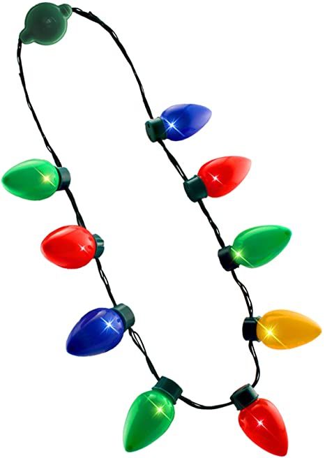 Christmas Light Necklace, Light Necklace, Best Christmas Lights, Christmas Light Bulbs, Dollar Tree Christmas, Christmas Necklace, Christmas Parade, Christmas Events, Ugly Christmas Sweater Party