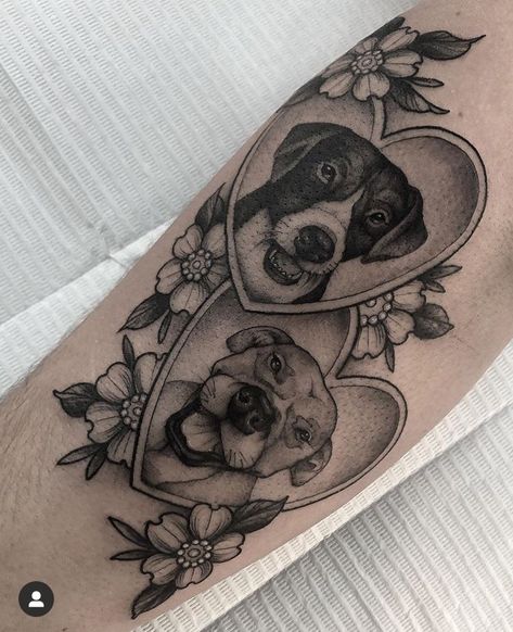 It's no secret that most of us could scream our love for our pets out loud on the streets. So what better love statement other than carrying their portraits on our skin? Small Dog Portrait Tattoo, Matching Dog Tattoos, Dog Heart Tattoo, Dog Tattoos For Women, Louise Tattoo, Pet Portrait Tattoos, Pet Memorial Tattoo, Dog Portrait Tattoo, Pet Tattoos