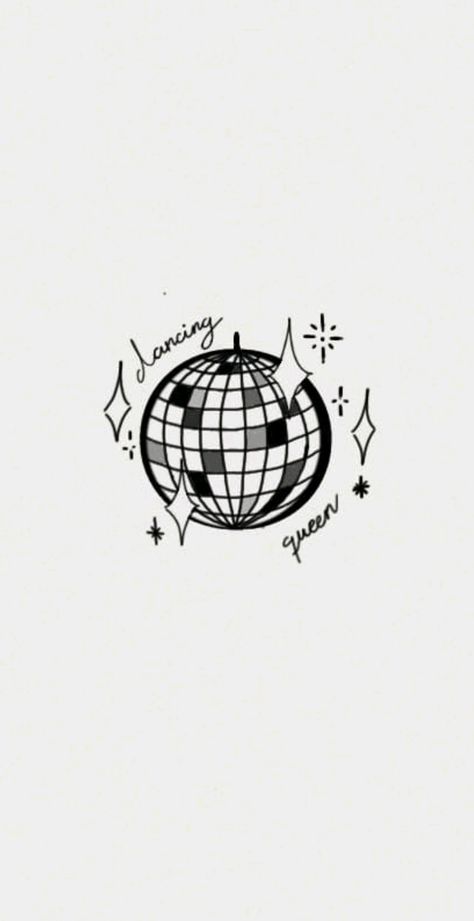 Dancing Queen Background, Dancing Queen Tattoo Abba, Mamma Mia Themed Tatoos, Drawing Ideas Dancing, Dancing Queen Tattoo Ideas, Abba Graphic Design, Abba Lyrics Tattoo, Mamma Mia Aesthetic Tattoos, Mamma Mia Lyrics Wallpaper