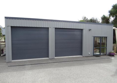 Barker Shed | Steel Sheds NZ | Coresteel Buildings Shed Cladding, Boat Garage, Brewery Design, Farm Shed, American Barn, Steel Sheds, Warehouse Design, Carport Designs, Backyard Buildings