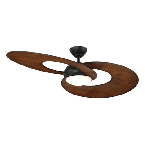 Wade Logan® Analissa 60'' Ceiling Fan with LED Lights | Wayfair Ceiling Fan Motor, Ceiling Fan Parts, Holly House, Wind River, Mid Century Modern Kitchen, Modern Chandeliers, Led Ceiling Fan, Ceiling Fans, Sloped Ceiling