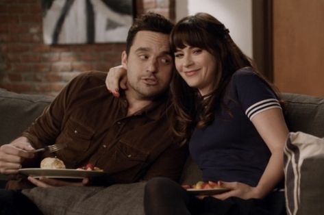 Nick And Jess New Girl, Nick New Girl, New Girl Nick And Jess, Jess And Nick, Jess New Girl, Nick And Jess, Best Tv Couples, Nick Miller, Tv Couples