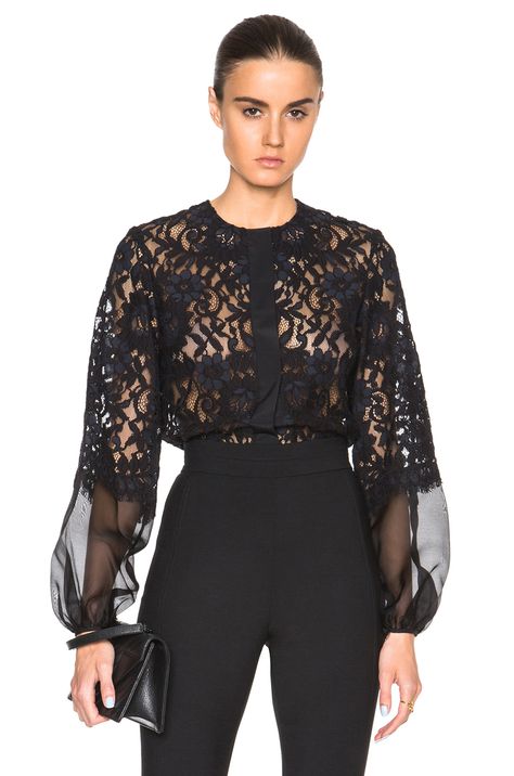 Alexis Sue Top in Black Lace Lace Blouse Outfit Classy, Lace Blouse Outfit, Black Lace Top Outfit, Lace Shirt Outfit, Blaise Zabini, Blouse Outfit Casual, Black Lace Shirt, Stylish Tops For Women, Cute Dresses For Party