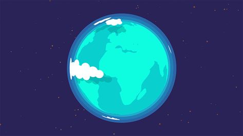 Earth Illustration Design, Earth Animation, Animated Earth, Space Clouds, Earth Gif, Earth Photography, Earth Drawings, Learn Animation, Earth Illustration