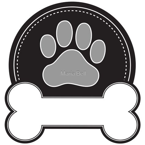 Paw Drawing, Dog Paw Prints, Circular Design, Dog Paw Print, Dog Bone, Dog Paw, Embroidery Ideas, Paw Prints, Dog Paws