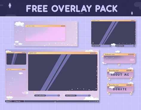 Free Twitch Overlay, Retro Windows, Funny Vines Youtube, Twitch Streaming Setup, Sky Overlays, Streaming Setup, Overlays Cute, Free Overlays, Twitch Overlay