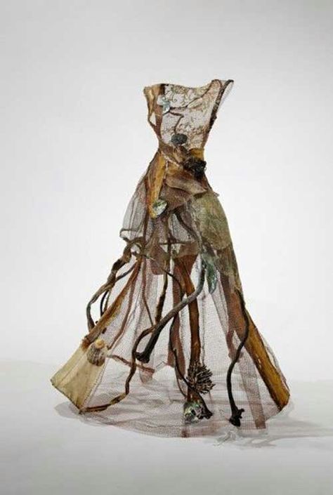 Christina Chalmers Soft Sculpture, A Level Textiles, Sea Dress, Dress Forms, Art Dress, Sculpture Installation, Flowers And Leaves, Costume Design, A Dress