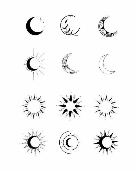 Howdy Tattoo, Simbolos Tattoo, Tattoo Sonne, Luna Tattoo, Half Moon Tattoo, Small Moon Tattoos, Moon Sun Tattoo, Sun Tattoo Designs, Horoscope Tattoos