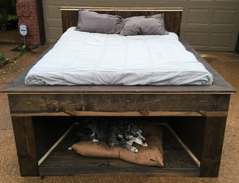 Bed Frames With Dog Bed Underneath, Platform Bed With Dog Bed Under, Diy Bed Frame With Dog Bed Underneath, Queen Bed With Dog Bed Underneath, Bed Frame With Dog Bed Under, Bed With Built In Dog Bed, Bed Frame With Dog Bed, Bed With Dog Bed Attached, Dog Bed Under Bed