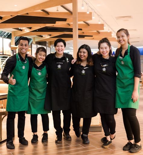 Sanxing Maxim`s Caterers Starbucks | Sanxing Dairy Farm Starbucks | Sanxing Dairy Farm - Maxim`s Caterers Starbucks Retail Worker Outfit, Retail Uniform, Worker Uniform, Retail Worker, Worker Safety, Grocery Store Design, Dairy Farm, Dairy Farms, Uniform Design