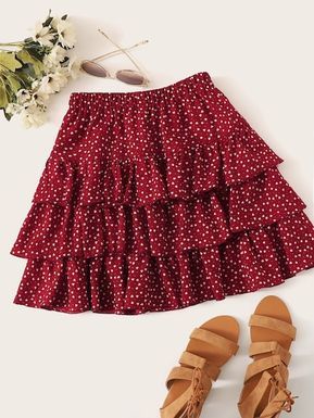 Layered Ruffle Skirt, Knotted Shirt, Cute Skirt Outfits, Skirt Maxi, Skirt Mini, Plus Size Skirts, Layered Skirt, Summer Skirts, Cute Skirts