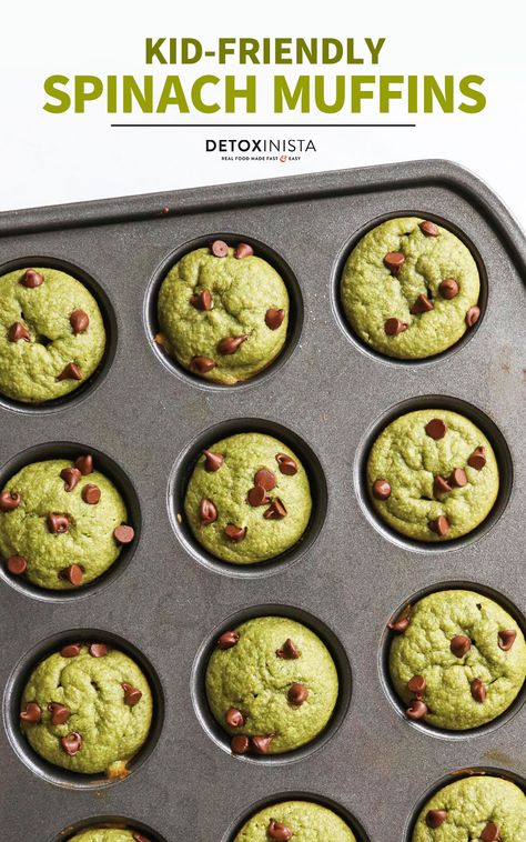 Spinach Muffins (For Picky Eaters!) Oatmeal Spinach Muffins, Spinach Zucchini Muffins, Blw Spinach Muffins, Hidden Veggie Muffins For Kids, Spinach Muffins Toddler, Spinach Recipes For Toddlers, Spinach Toddler Recipes, Blw Muffins, Hulk Muffins