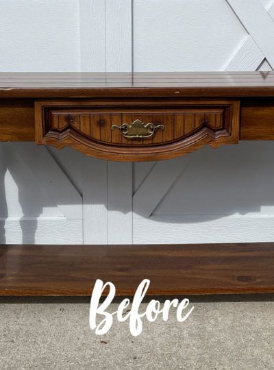 Sofa Table Refinishing Ideas, Painted Sofa Table Ideas, Sofa Table Makeover, French Provincial Bedside Table, Dressing Table Bench, Mahogany Sofa Table, Coastal Bathroom Decor, Chalk Paint Furniture Diy, Large Headboard