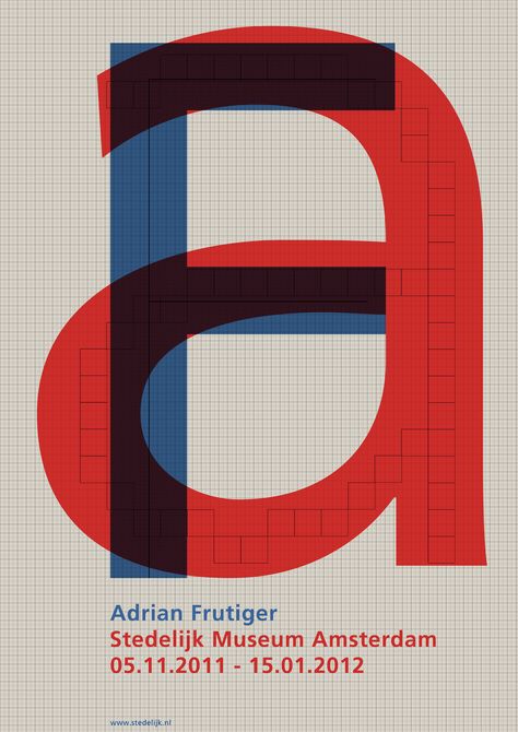 Frutiger Font, Adrian Frutiger, Graphic Design Letters, Stedelijk Museum, Typo Poster, Typographic Art, Typography Layout, Grafic Design, Type Posters