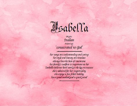 Bella Name Meaning, Isabella Name, Name Isabella, Bella Name, Boy Names List, Names For Boys List, Feminine Names, Unique Baby Boy Names, Names List