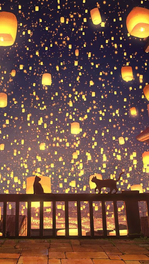 Lantern Wallpaper Iphone, Tangled Lantern Wallpaper, Sky Lanterns Wallpaper, Lantern Wallpaper, Tangled Lanterns, Tangled Wallpaper, Sky Lantern, Lantern Painting, Wallpapers Ideas