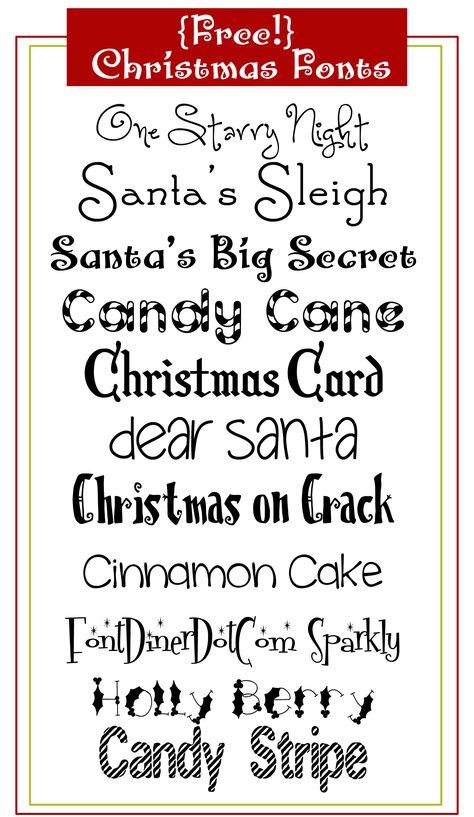 FREE Christmas FONTS - use these to create ABC sorts for preschoolers and word cards for the writing center. Christmas Fonts Alphabet, Do It Yourself Decoration, Inkscape Tutorials, Christmas Fonts Free, Christmas Font, Hur Man Målar, Christmas Fonts, Fancy Fonts, Cricut Fonts