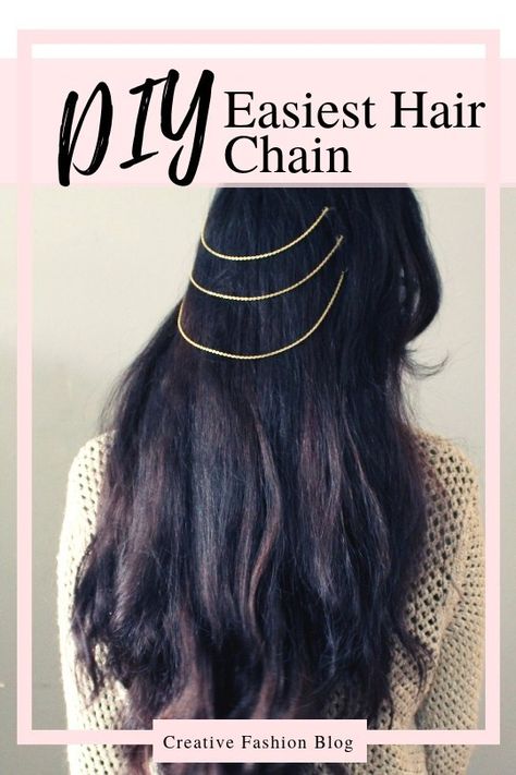 Diy Hair Chain, Versace Tattoo, Diy Hair Jewelry, Vikings Hair, Hair Chain Jewelry, Upcycle Jewelry Box, Hair Chain Wedding, Bridal Hair Chain, Chain Headband