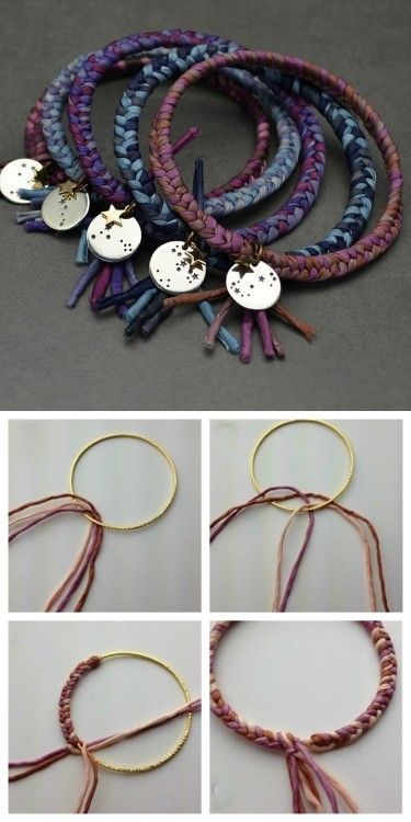 Embroidery Floss Bracelets, Fabric Bangles, Wrap Bracelet Tutorial, Floss Bracelets, Silk Wrap Bracelets, Wrap Bangles, Embroidery Bracelets, Fabric Bracelets, Diy Bracelets Easy