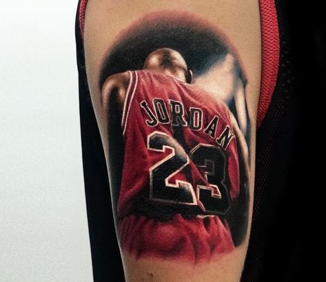 Michael Jordan Tattoo, Jordan Tattoo, Game Of Thrones Tattoo, Sport Tattoos, Realistic Tattoo, Fox Tattoo, World Tattoo, Large Tattoos, Jordan 2