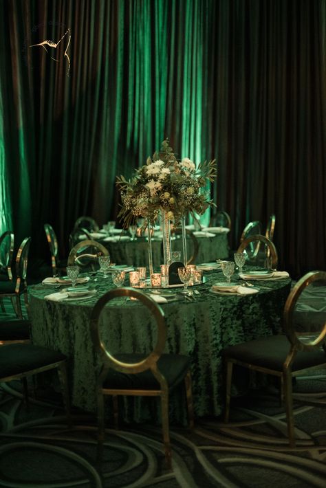 The New Emerald City Wedding Reception Emerald City Wedding, Green Event Decor, Emerald City Theme, Emerald City Party, Emerald Wedding Decor, Emerald Green Quinceanera Theme, City Wedding Reception, Green Quinceanera Theme, Emerald Green Wedding Theme