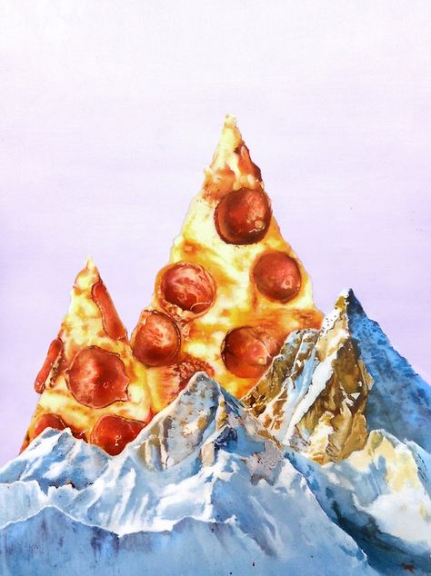 Pizza Art, I Love Pizza, Quirky Art, Love Pizza, Pizza Lovers, Pizza Hut, Art Idea, Pizza Party, Pepperoni Pizza