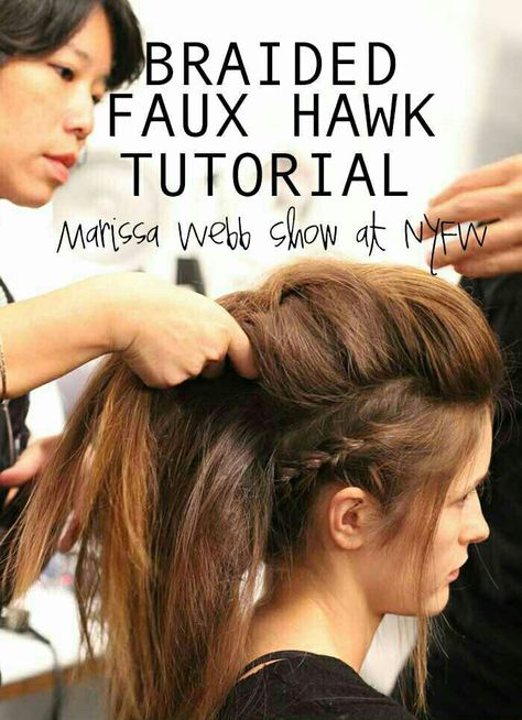 Faux mohawk Updos Tutorials, Faux Mohawk, Mohawk Hair, Faux Hawk Braid, Hair Updos Tutorials, Fest Outfits, Viking Hair, Marissa Webb, Hair Done