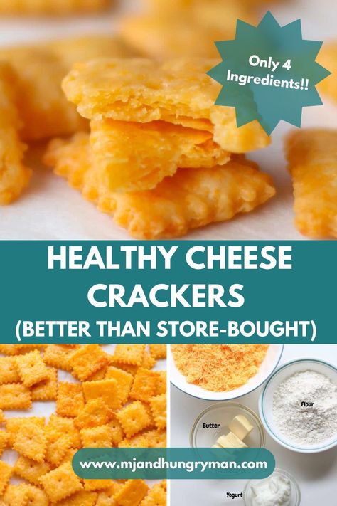 Cheesy Crackers That Are Better Than Store-Bought Easy On The Go Snacks For Adults, Homemade Snacks To Store, Healthy Cheez It Recipe, Savory Homemade Snacks, Homemade Snacks For Lunches, Healthy Cheese Its Recipe, Cheese Itz Recipes, Homemade Shelf Stable Snacks, Cheese Nips Crackers