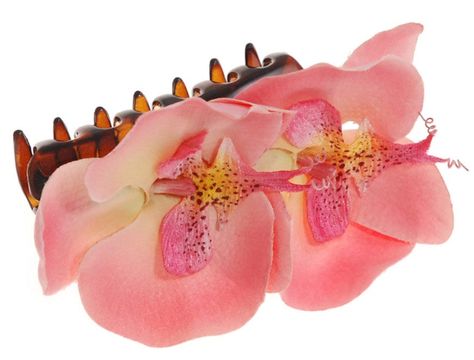 Jaw Clip, Pink Orchids, Clip Hair, Flower Pins, Dream Jewelry, Hair Accessory, Cute Jewelry, Tortoise, Hair And Nails