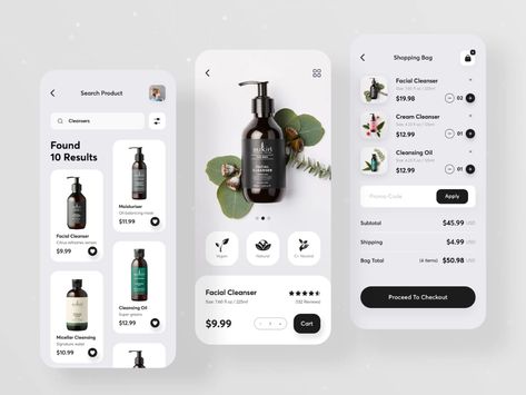 Beauty Product Shop App by Mahmudur Rahman for Orizon: UI/UX Design Agency on Dribbble Application Ui Design, การออกแบบ Ui Ux, Ux Design Mobile, Ui Ux 디자인, App Design Layout, Ux App Design, Ecommerce App, Desain Ui, App Ideas