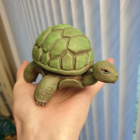 Tortoise made from polymer clay Clay Tortoise, Drawing Stuff, Clay Ideas, Zbrush, Art Stuff, Clay Crafts, Tortoise, Fondant, Concept Art