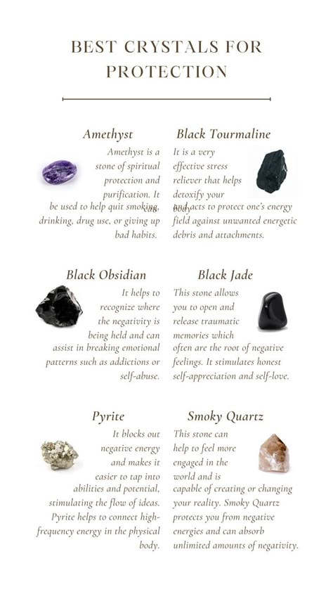 Protective Gemstones, Obsidian Crystal Meaning, Crystals For Protection, Black Jade Meaning, Black Obsidian Meaning, How To Charge Black Obsidian, Black Obsidian Crystal Meaning, Smokey Quartz Crystal Meaning, Smoky Quartz Meaning