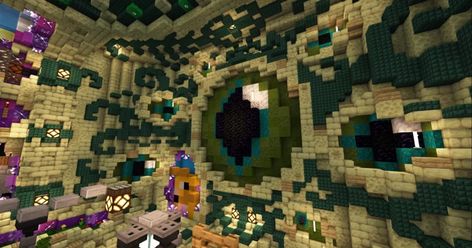 Portal Room Minecraft, End Portal Room, Portal Room, Minecraft Temple, Minecraft Portal, Minecraft Interior, Cool Minecraft Creations, Cute Minecraft Houses, Minecraft Plans