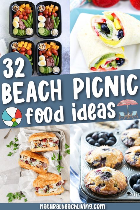 Make a few of these Beach Picnic Food Ideas to pack for a delicious lunch, Find easy main dishes, side dishes, treats, sweets, and more for a fun day at the beach with your family, friends, or on a date. These picnic lunch ideas for the beach are just what you need this summer. Galaxy Oobleck, Beach Food Ideas Families, Beach Picnic Food Ideas, Crafts Cart, Picnic Food Ideas For Kids, Montessori Astronomy, Beach Picnic Food, Beach Food Ideas, Kindness Crafts