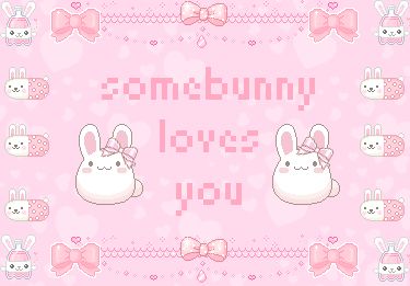 Wooooo, bunnies <3 Kawaii Quotes, Somebunny Loves You, Cute Messages, Kawaii Aesthetic, Wholesome Memes, Cute Texts, Pastel Goth, Pastel Aesthetic, Magical Girl