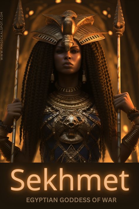 Step into the sands of Ancient Egypt with "Who is Sekhmet: Egyptian Goddess of War". 🦁🏺 Unravel the tales of Sekhmet, the fierce lioness deity known for her wrath and healing powers. Discover her dual nature, her legendary battles, and her place in Egyptian cosmology. From protector to punisher, delve into the multifaceted world of this mighty goddess. #AncientEgypt #WarGoddess #Sekhmet Fierce Lioness, Black Power Art, Afrofuturism Art, African Mythology, Ancient Egyptian Goddess, Pregnant Lady, Black God, Black Goddess, Goddess Artwork