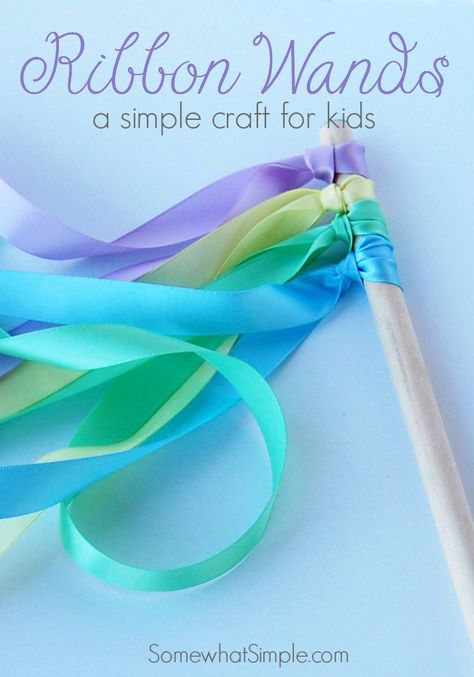 Ribbon Wands - A Fun And Easy DIY Craft To Do With Your Girls by Somewhat Simple Ribbon Wands, Simple Crafts, Simple Craft, Crafty Kids, Diy Crafts To Do, Beltane, How To Make Ribbon, Camping Crafts, Belem