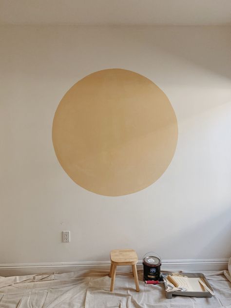 DIY painted circle shelf - almost makes perfect Big Boy Bed, Boy Bed, Circle Shelf, Beach Wall Collage, Nursery Mural, Fall Living Room, Nursery Room Design, Salon Ideas, Boys Bedding