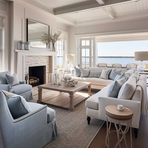 8+ Key Elements of a Coastal Hamptons Style Interior • 333+ Art Images Newport Interior Design, Hamptons Aesthetic Living Room, House In The Hamptons Interior Design, Hamptons House Design, Modern Hamptons Interior, Hampton Style Interior, Hamptons House Decor, Coastal Interior Design Hampton Style, Coastal Craftsman Interior Decor