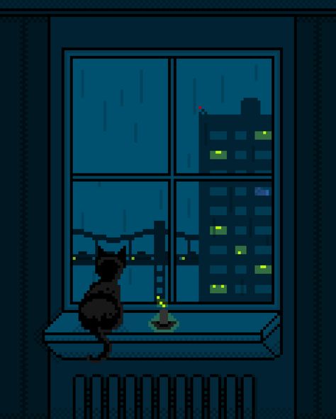 #art #pixel #pixelart #game #gameart #artgame #pixelgame #8bit #16bit #fanart #fanarts #instagram #retro #retrogame #cat #сity #night #rain #lightning #nightcity #candle #animation #animations #pixanimation #pixelanimation #artist #pixelartist #_pixel_art_studio_ Candle Animation, 8bit Aesthetic, Pixel Life, Rain Gif, Pixel Gif, Journal Things, 8 Bit Art, Nostalgia Art, Piskel Art