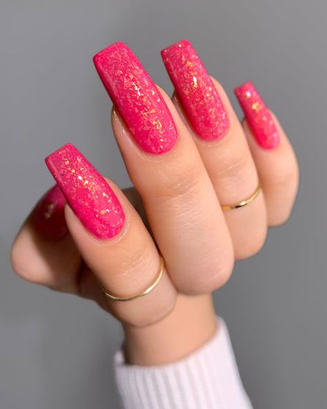 Basic Nail Polish, Nails Fancy, Hot Pink Nail, Basic Nail, Luminous Nails, Reality Bites, Pink Fruit, Hot Pink Nails, Moon Cat