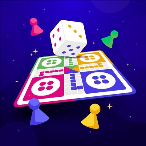 Ludo board game in different perspective... | Premium Vector #Freepik #vector #home #game #board #illustration Ludo Game Wallpaper, Ludo Png, Board Games Illustration, Board Game Poster, Ludo Board Game, Ludo Board, Top Board Games, Board Illustration, Ludo Game