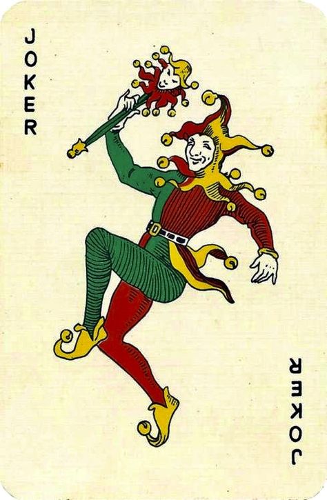 Joker Card Art, Joker Card Tattoo, Medieval Jester, Jester Tattoo, Jester Costume, Joker Cards, Joker Playing Card, Clown Tattoo, Court Jester