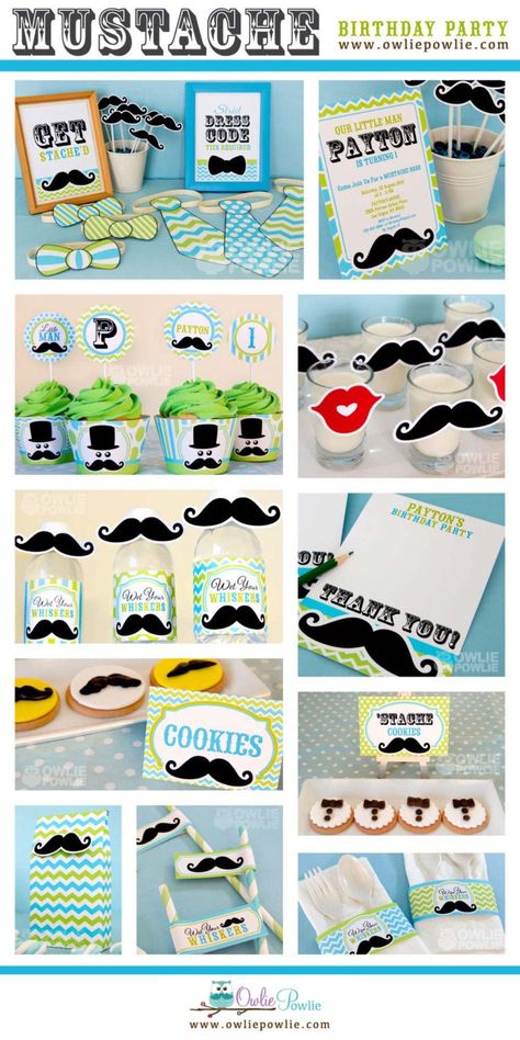 Excited to share the latest addition to my #etsy shop: Little Man Mustache BIRTHDAY Party Printable Package Mustache Birthday Party, Mustache Birthday, Baby Shower Table Centerpieces, Man Mustache, Mustache Baby Shower, Baby Shower Prizes, Baby Shower Bbq, Kids Birthday Themes, Baby Shawer